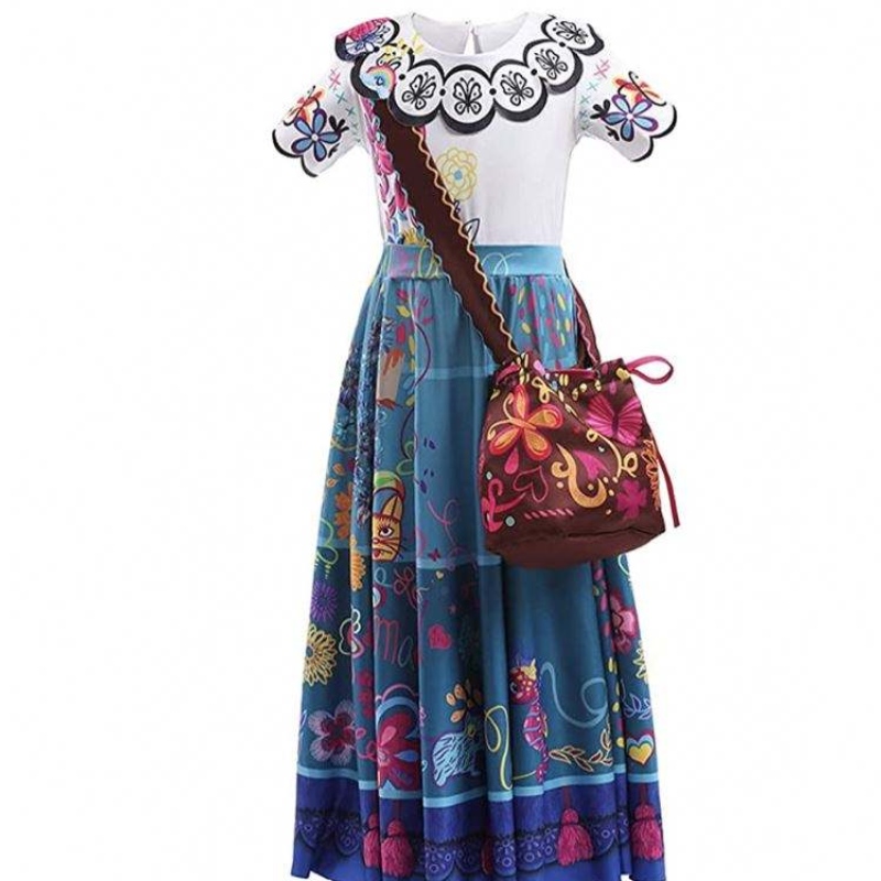 2022 Encanto Magic Full House Cosplay Kostium Purple Encanto Costume Isabella dla kobiet DGHC-138
