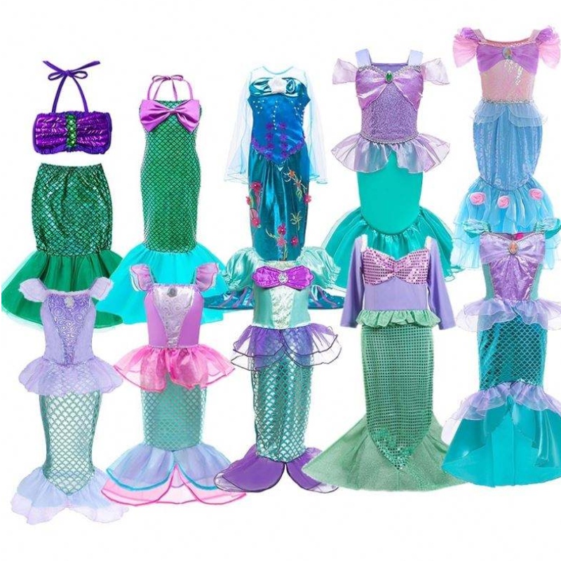 Dziewczyny Little Mermaid Halloween Kostium Kostium Dzieci Ariel Dress Kid