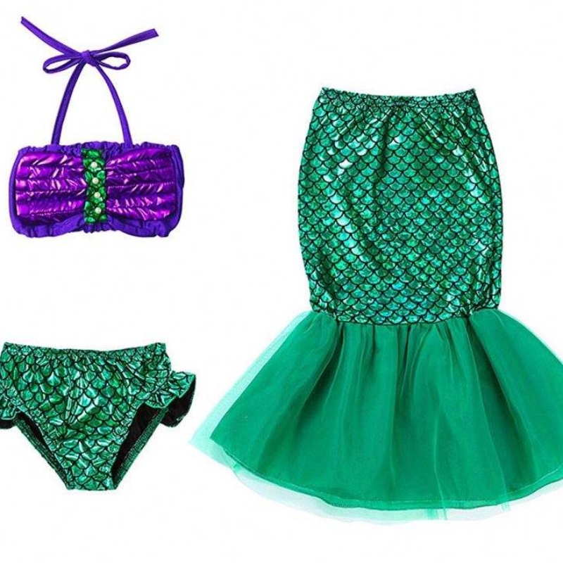 Dziewczyny Little Mermaid Halloween Kostium Kostium Dzieci Ariel Dress Kid