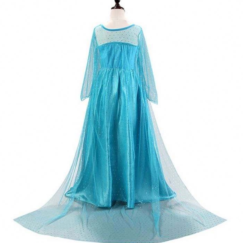 Dziecinosza impreza dla dzieci Cosplay Cosplay z długim rękawem cekinowa dziewczyna elsa sukienkanowa sukienka Elsa Anna 3-8T HCGD-001