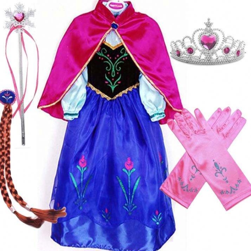 2022 Najlepiej sprzedający się przedmiot Anna Snow Queen Print Birthday Sukienki księżniczki Księżniczki