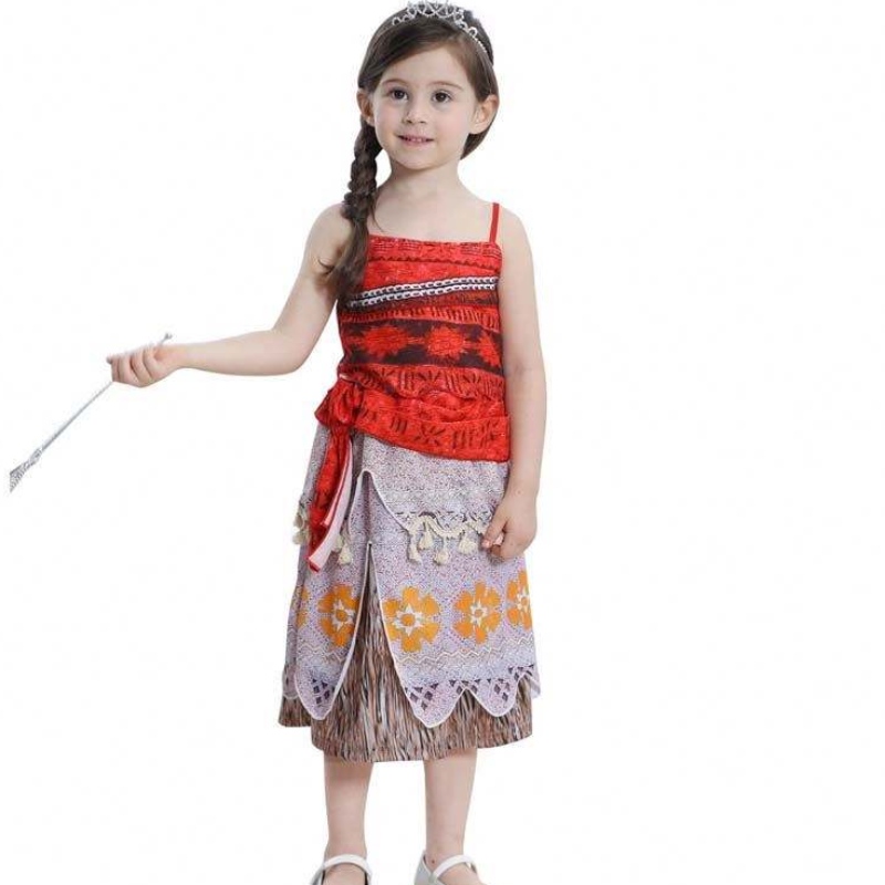 Halloween Cosplay Costume Spódnica zestaw kostium Moana Dress Girls znaszyjnikiem z opaskąna głowę DGHC-015