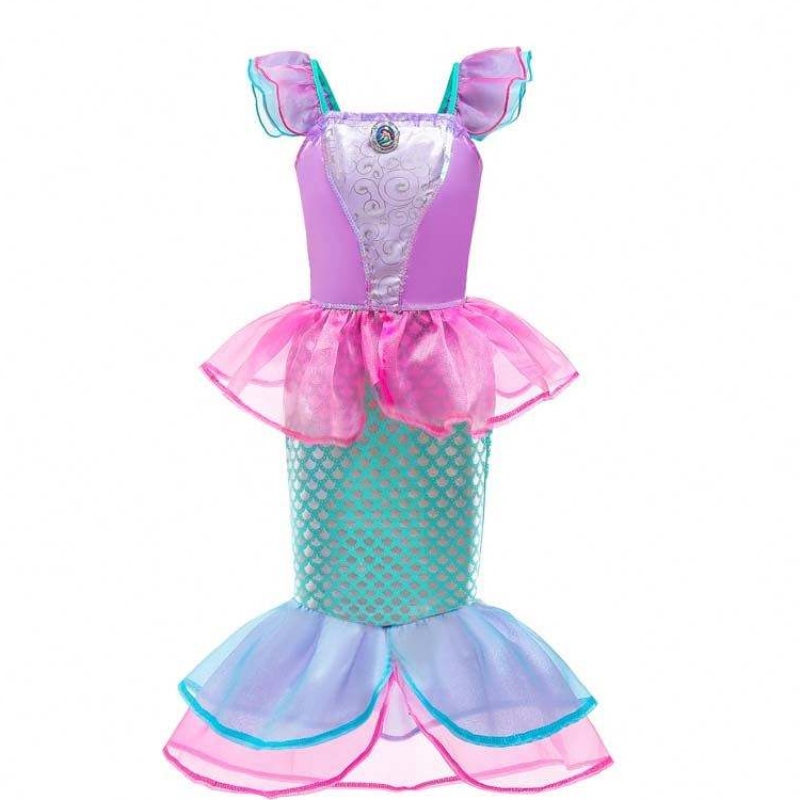 Amazon Hot Selling Fancy Party Princess Ariel Cosplay Up Kids Mermaid Costume DGHC-028