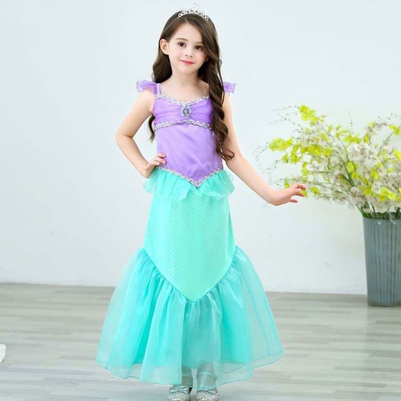 Przyjęcie urodzinowe ubranie świąteczne 2-10 lat Księżniczka Cosplay Girl Ariel Mermaid Costume HCMM-001
