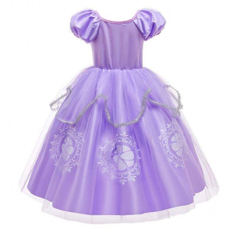 Fancy impreza Purple Kids Sleeve Princess Sofia Halloween Costume z akcesoriami HCRS-005