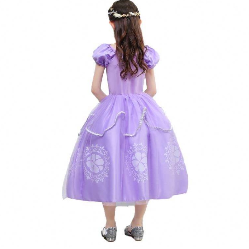Fancy impreza Purple Kids Sleeve Princess Sofia Halloween Costume z akcesoriami HCRS-005