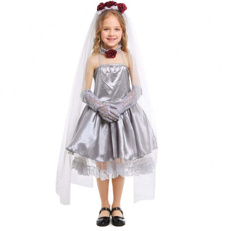Halloween Cosplay Costume Fancy Grey Girls Ghost Bride Sukienka kostiumowa HCVM-009