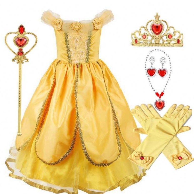 2022 NOWY PRZYJĘCIE SUNKUTA BATKA MYŁA KILTA HALLOWEEN Cosplay Girls Princess Belle Beauty Costume HCBL-004
