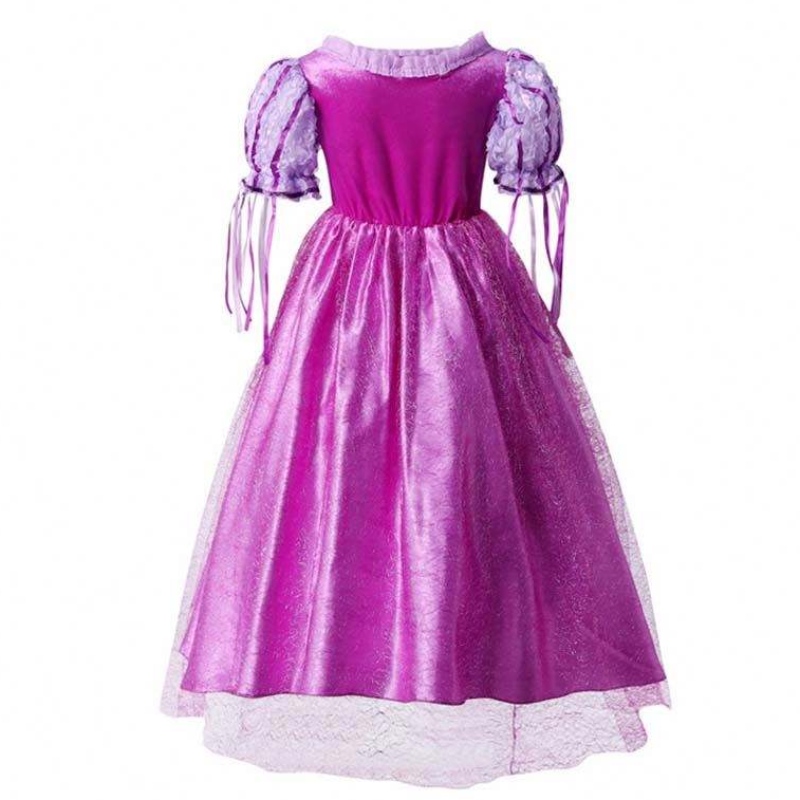 Gadżety 2022 Małe dziewczynki Purple Color Roszpunka Księżniczka Dress z akcesoriami HCRS-006