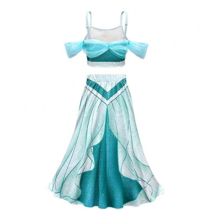 Novedadadess 2022 Halloween Cosplay Arabian Princess Aladdin i Jasmine Costume z biżuterią opaską HCAL-005