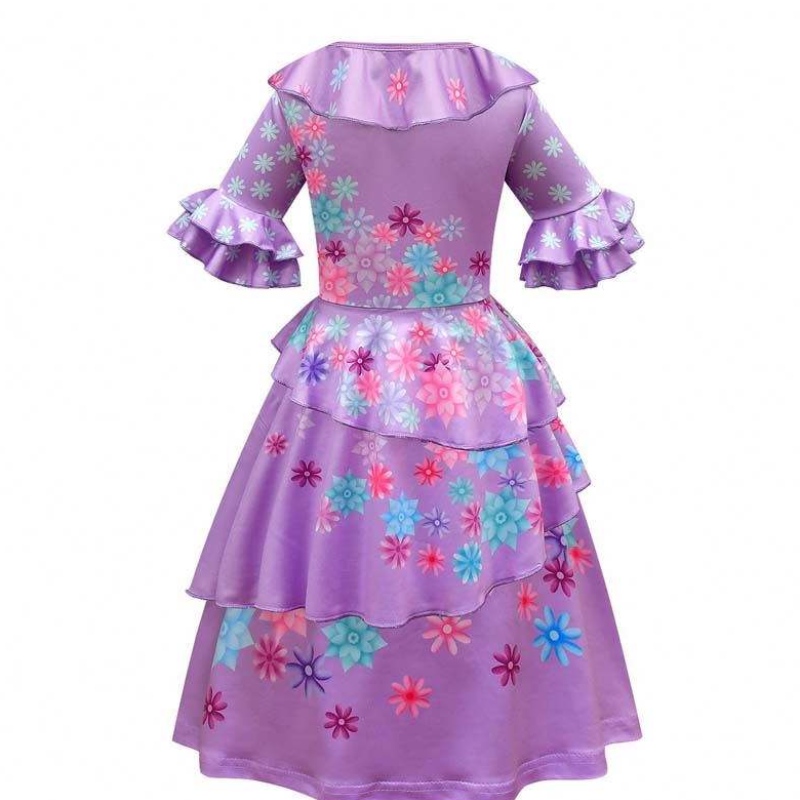 Nowy produkt 2022 Dziewczyny Dziewczyny Mirabel Madrigal Cosplay strój Dress Up Encanto Isabela Dress With Bag Wig HCIS-006