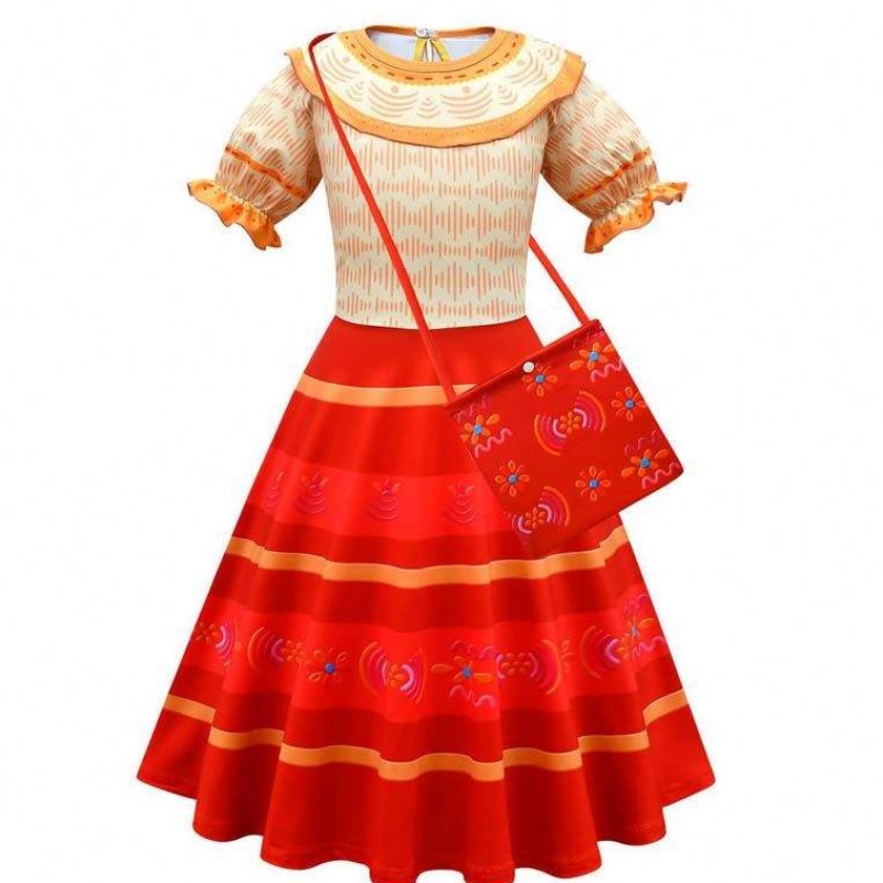 2022 Princess Encanto Mirabels Dress Party Encantoisabela Madrigal Costume HCIS-006