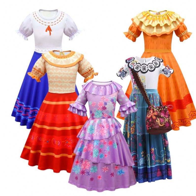 Halloween strój cosplay kobiety dorosłe sukienki księżniczki Mirabel Isabella Encanto Costume HCIS-017