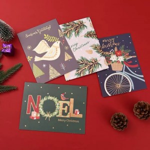 Karty pozdrowieniowe wydrukowane papier Kraftna urodzinyniestandardowe logo wydrukowane 150G/200G/250g/300G Papier drukowane prezent wielokolorowy Prezent urodzinowy karta świąteczna karta świąteczna