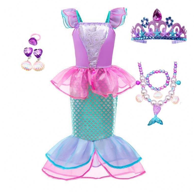 Halloweenowe przyjęcie urodzinowe kostiumy z akcesoriami Małe dziewczynki Mermaid Kostium karnawałowy