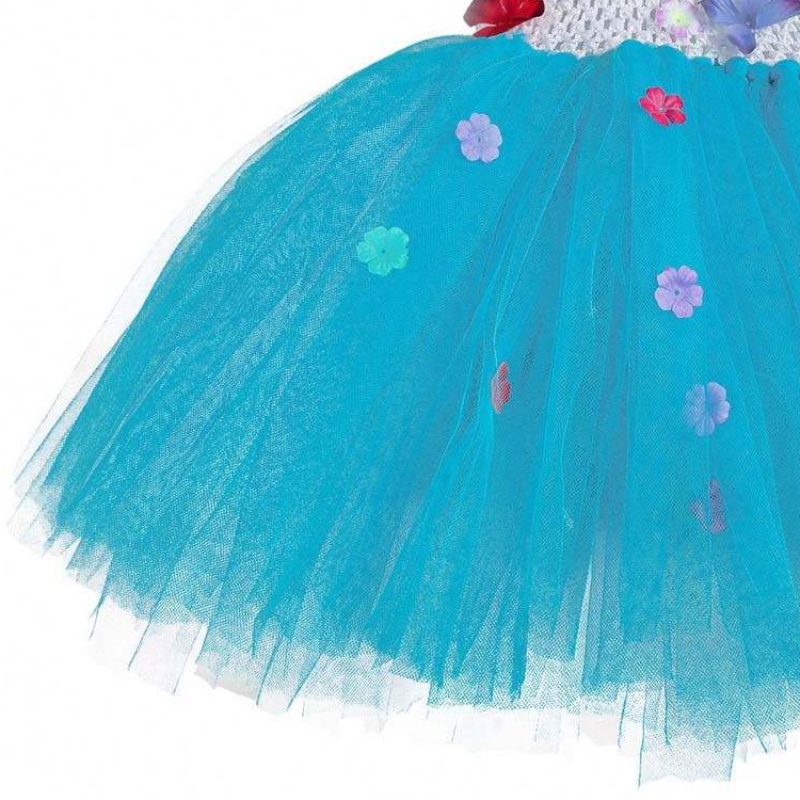 Halloweenowe ubrania dla dzieci szydełkowana puszysty kwiat encanto mirabel tutu sukienka HCIS-015