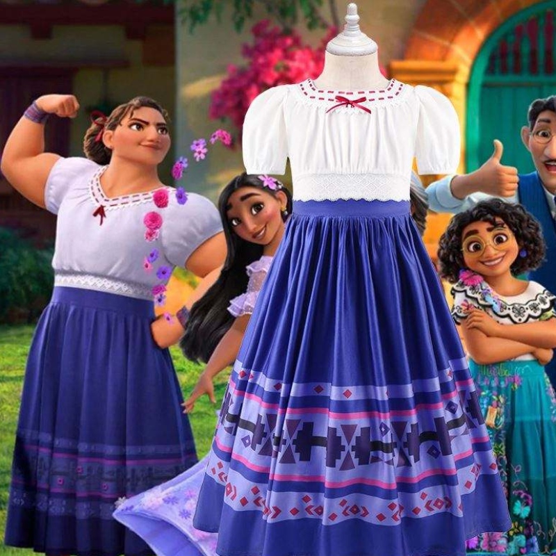 Baige Encanto film Mirabel Isabella Pepa Kostium księżniczki dla dziewczątej sukienki MFMW011