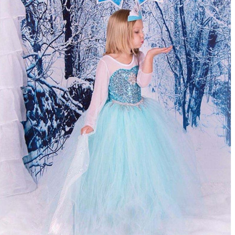 Fancy Baby Frocks Costume Elsa Costume Christmas Halloweenowe sukienkina imprezę dla dzieci