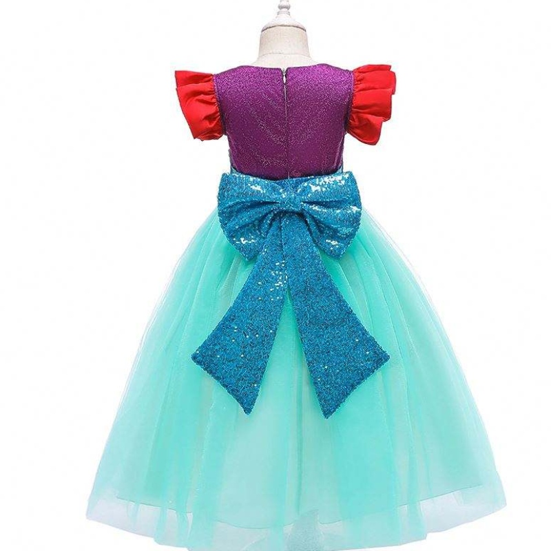 Baige 2021 Nowe modele Dzieci z krótkim rękawem Sukienka Sukienka Mermaid Girl Cosplay Bostum BX0627