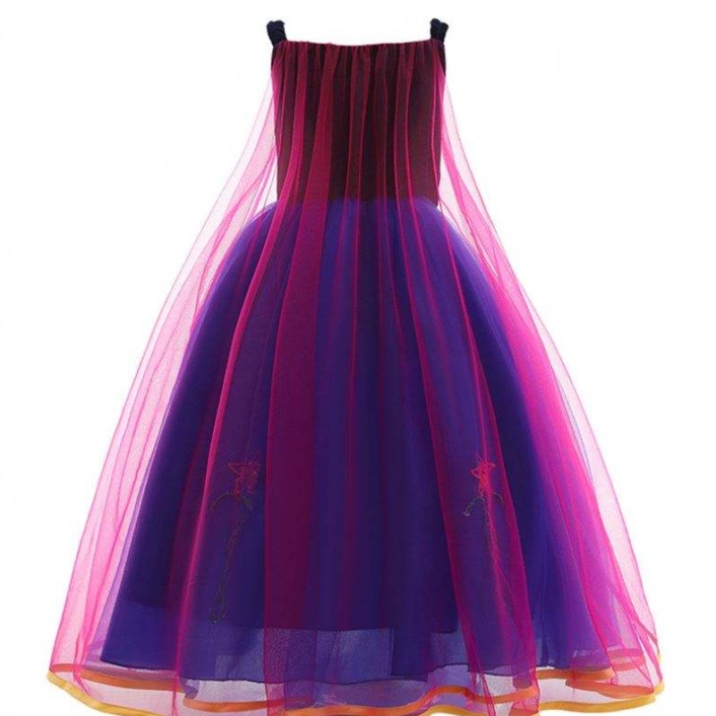 Hurtowa księżniczka Anna Elsa kostium długi sukienkę Kids Christmas Party Cosplay Cosplay Fancy sukienki dla dziewcząt L0695