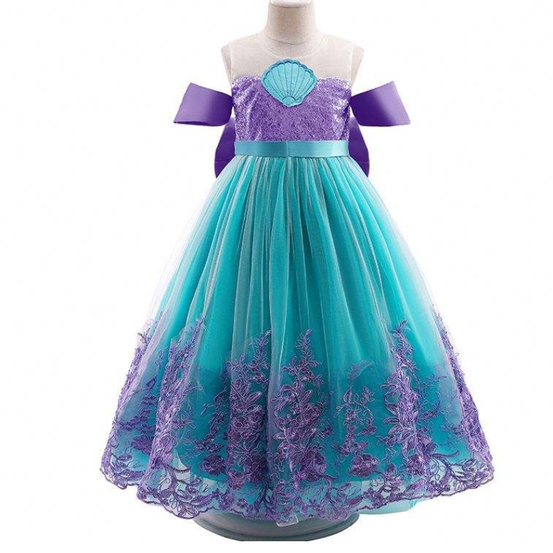 Baige Mermaid Summer Autumn Flower Girl Dress Długa księżniczka Bożego Narodzenia Halloween
