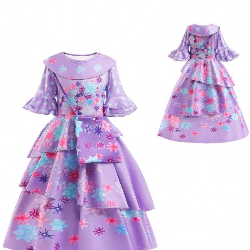 Baige Encanto Mirabel Girl Kostium Kostium Isabella Cosplay Dress Mfmw003