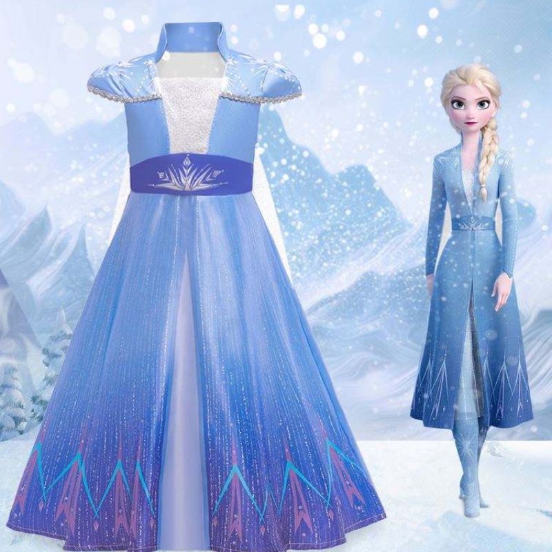 Nowa księżniczka Elsa Anne Cosplay Sukienki dziewcząt film telewizyjny Costumes Halloween Party Ubrania BX1709