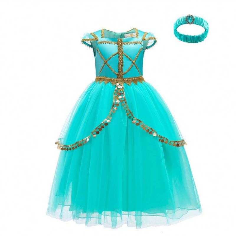 Gorąca sprzedaż dziewczyn Kostium księżniczki Jasmine Cosplay Sums