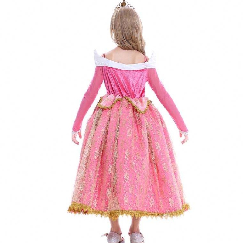 Girls Sukienka Śpiąca Księżniczka Aurora Koronna sukienka Cosplay Performance Costume D0701 SMR026