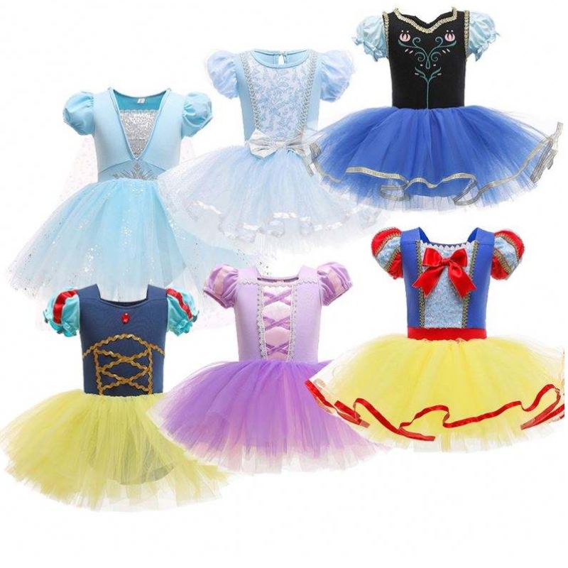 Dzieci Elsa Anna Rapunzel Snow White Tutu sukienka księżniczka kostium Dziewczyna Dziewczyna Performance Dance Balet Balet Balet Sukienka