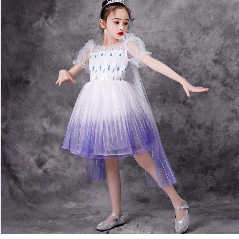 Nowa dziewczyna Elsa 2 Aisha White Dress Kids Princess Girl