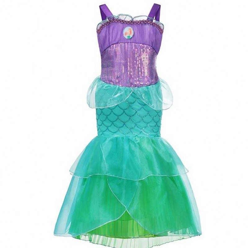 Dziewczyny Little Mermaid Ariel Princess Dress Cosplay Cosplay dla dzieci dla dzieci dziewczyna syrenka ubieraj się