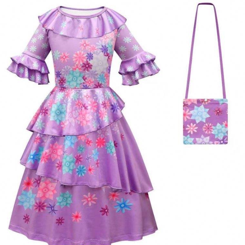 Halloweenowa sukienka księżniczka Encanto Mirabel Luisa Cosplay Cosplay Costume Girl Party Sukienka z torbą