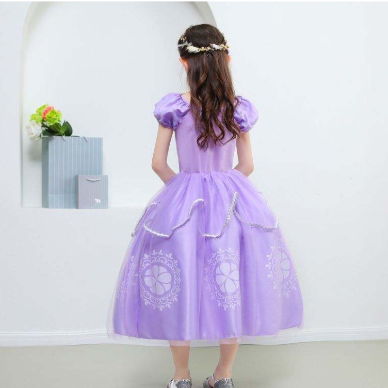 Kostium Halloween Dzieci Księżniczki Sofia Dress Girlss Princess Sofia Dress Dress Dress Cosplay Costplay Costplay