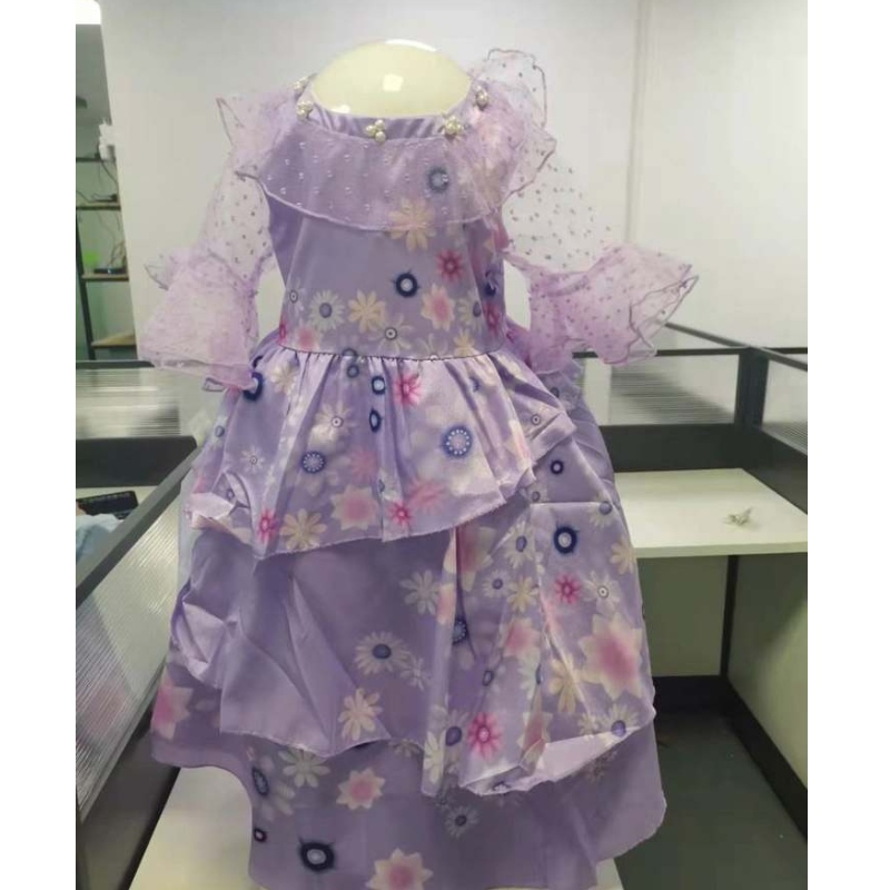 2022 Sukienka dla dziewczynki mirabel dziewczyna księżniczka sukienka elegancka wieczorna impreza tutu suknia balowa enkanto kostium cosplay