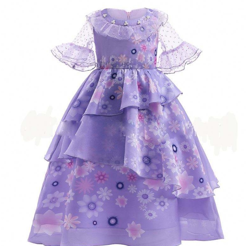 2022 Sukienka dla dziewczynki mirabel dziewczyna księżniczka sukienka elegancka wieczorna impreza tutu suknia balowa enkanto kostium cosplay