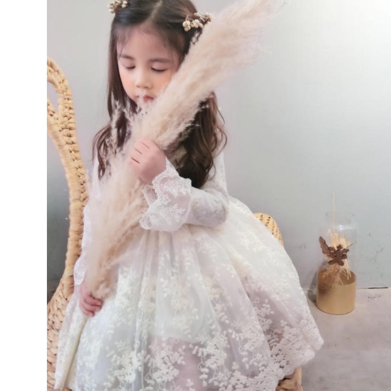 Dziewczyny ubieraj jesienne ubrania dla dziewczynki tutu koronkowe sukienki Dzieci Ubranie Dzieci Ubranienastolatki 5 6 lat impreza Księżniczka Dorodna