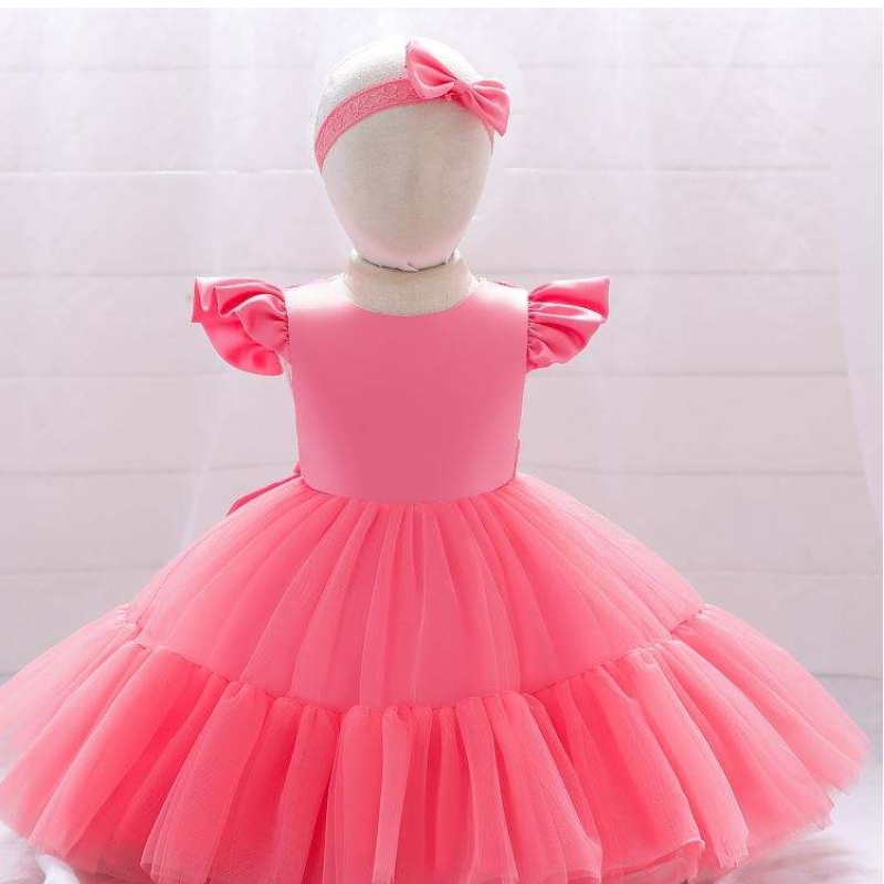 Baige White Noworn Baby Baby Puffy Princess Dress Christmas Children Dress 2years Wear L2038xz