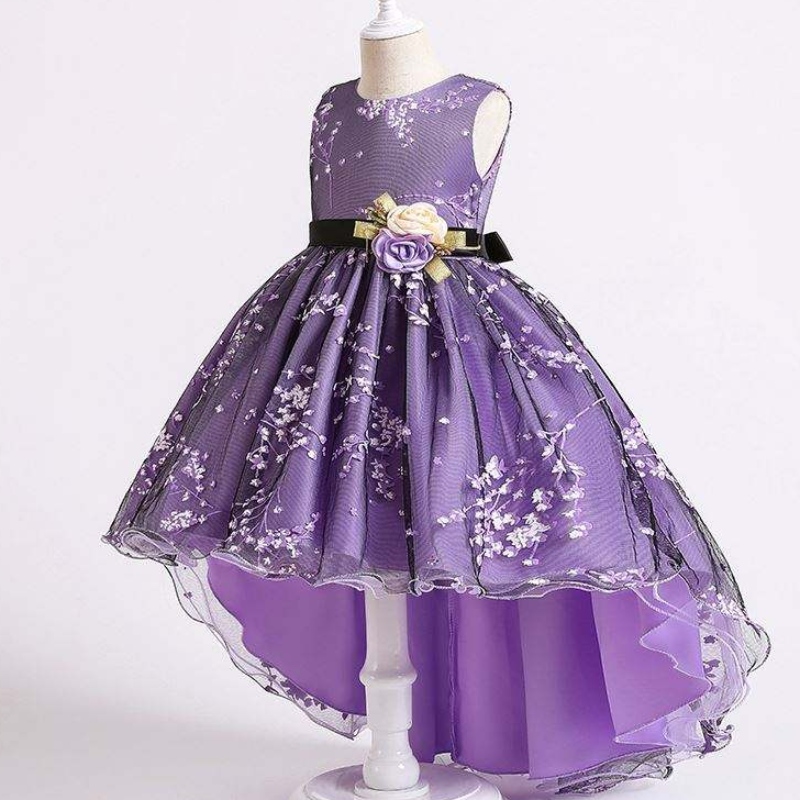 Baige Children Dress Girl Bow Bow Suknia ślubna Zachodnia impreza Zachodnianosić formalną sukienkę księżniczki 2153