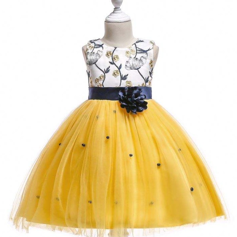 Baby Girl Summer Cotton Sleveless Christmas Floral Sukienki Kids Princess Party Dress L5022
