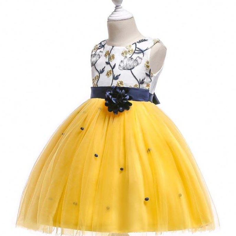 Baby Girl Summer Cotton Sleveless Christmas Floral Sukienki Kids Princess Party Dress L5022