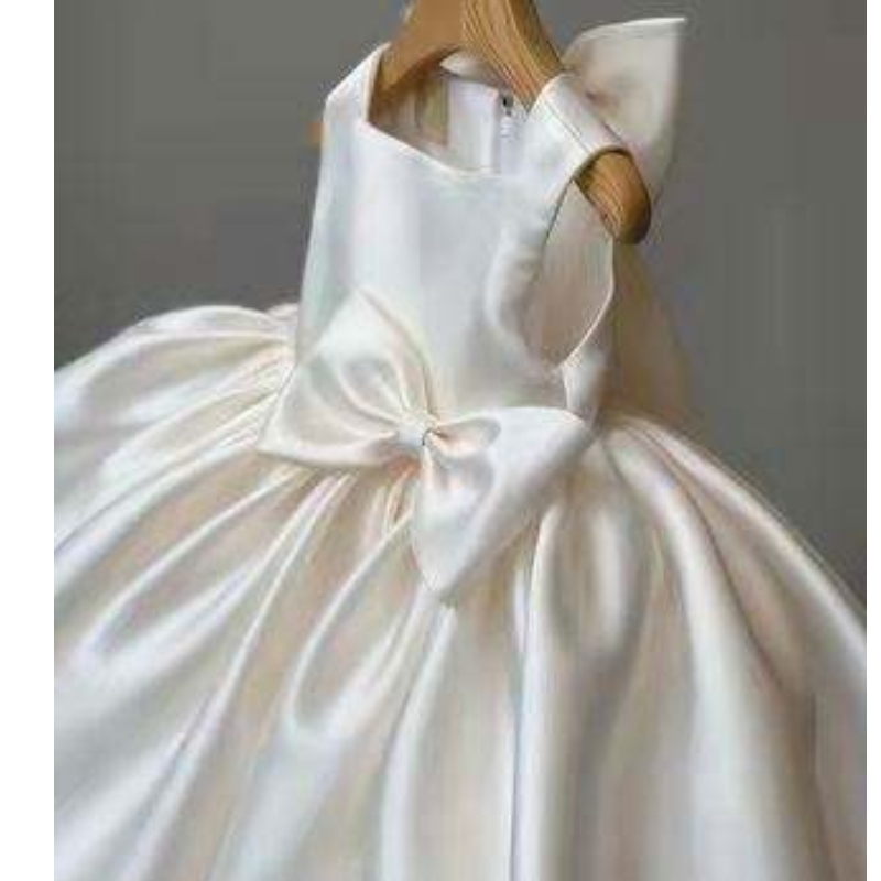 Baige New Design Girls Sukienki Summer Mała dziewczynka Princess Party Bow Kids Formal Dress Dzieci