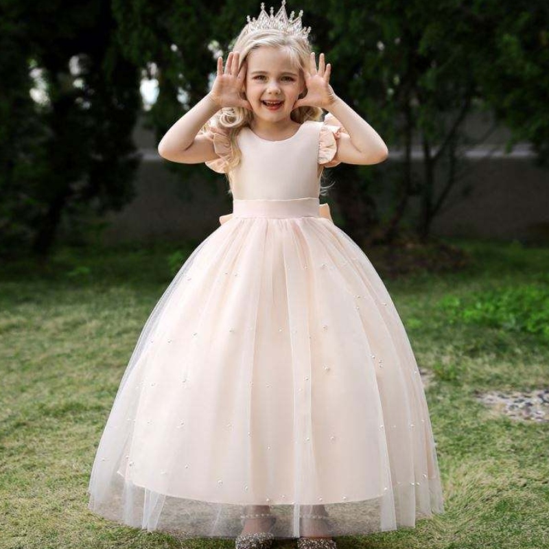 4-14 lata Koronki Koronki Ubrania Dziewczynki Księżniczka Pageant Pageant Long Sukni