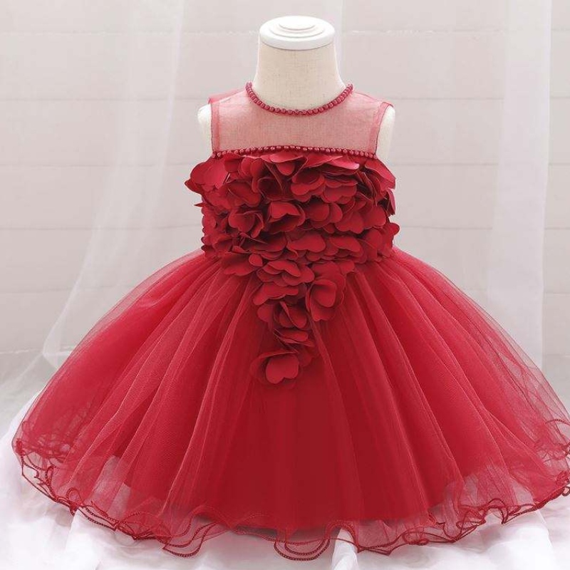 Nowy projekt ubrania dla dzieci Dzieci Design Design Flower Baby Girl Birthday Dress L1932xz