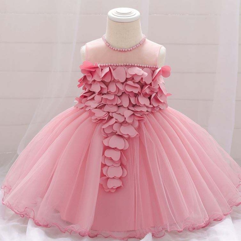 Nowy projekt ubrania dla dzieci Dzieci Design Design Flower Baby Girl Birthday Dress L1932xz