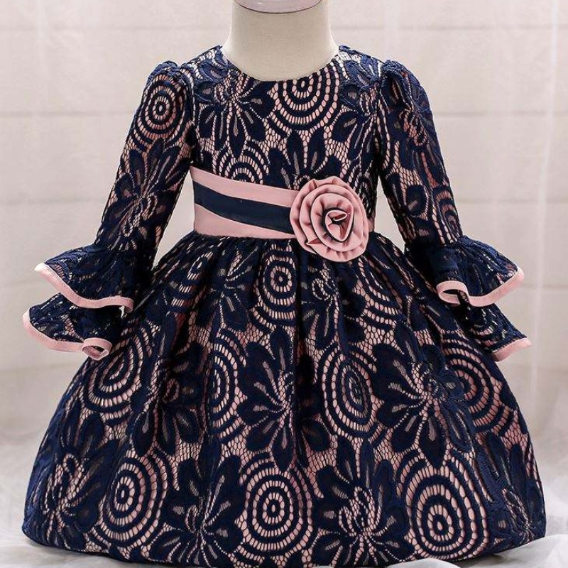 Baige Najnowsza sukienka dla dzieci Designs Girl Party Frock Kids Noworodowe ubrania L1858xz