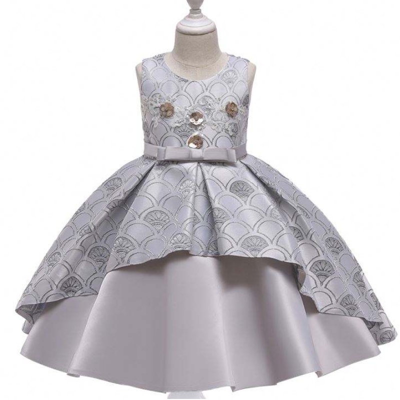 Baige Summer New Design Beauty Koronki Dzieci sukienki bez rękawów sukienki dla dzieci