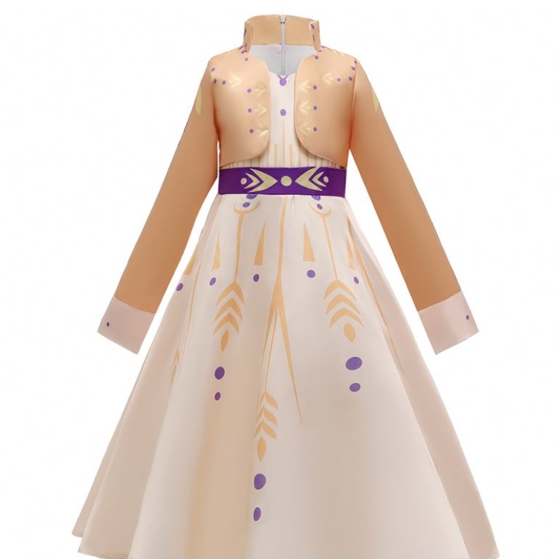 Baige Nowa Elsa Anna Girls Dress Sukienka Halloween Cosplay Cosplay Costume Costume Coat BX1662