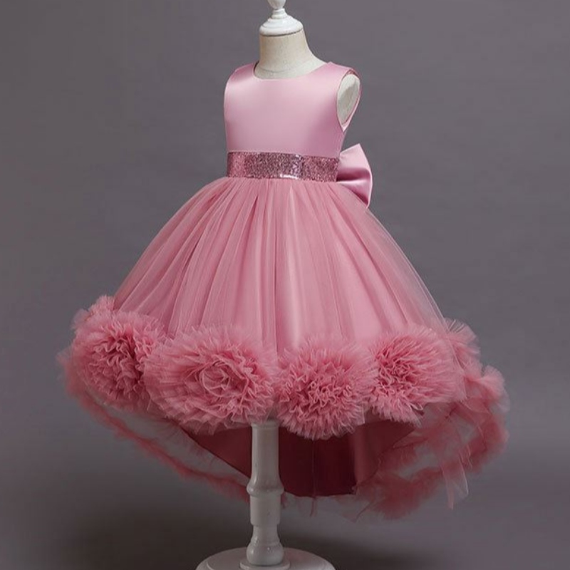 Baige Little Big Girls Flower Wedding Train Tutu sukienka
