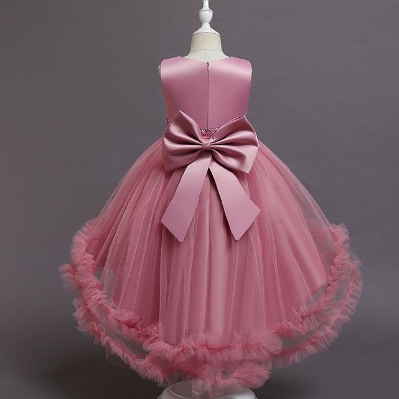 Baige Little Big Girls Flower Wedding Train Tutu sukienka